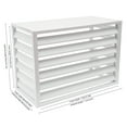 thumbnail image 3 of ToppiJoy 2-3P Aluminum Alloy Rectangular Air Conditioner Fence Screen Air Conditioner Screen Outdoor(White), 3 of 25