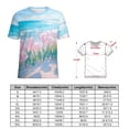thumbnail image 2 of Vibe Blooming Tulips Women's Short Sleeve Tops Casual Blouses T Shirt, 2 of 6