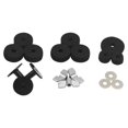 thumbnail image 1 of Juego de almohadillas de fieltro para batería, juego de fieltro antideslizante para batería, juego de 23 piezas, gris y negro, accesorios para batería de 18 piezas, 1 of 5
