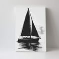 thumbnail image 4 of 16x24 inch Sailboat Black White Canvas Painting,Indoor Home Living Room,Bathroom,Cafes,Man Cave Decor Wall Decor Art Hanging Picture,Classic Sailboat Oil Paintings On Canvas,For Club,Bedroom, 4 of 6