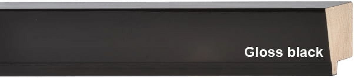 18x24 Frame Black Solid Wood Picture Frame Width 1.625 Inches | Interior Frame Depth 0.6875 Inches