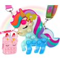 thumbnail image 1 of Aucma Paquete de 2 bolsos para niñas, juguetes, regalo, nube arcoíris, unicornio rosa, bolso cruzado, bolso para niños 3 4 5 6 7 8 9 10 11 12 años Cumpleaños San Valentín Calcetín navideño Cesta de Pa, 1 of 4