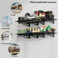 thumbnail image 4 of Telyswee 2' x 6' Steel Garage Wall Mounted Shelves, Storage and Organization, 2 Pack, Black, 4 of 8