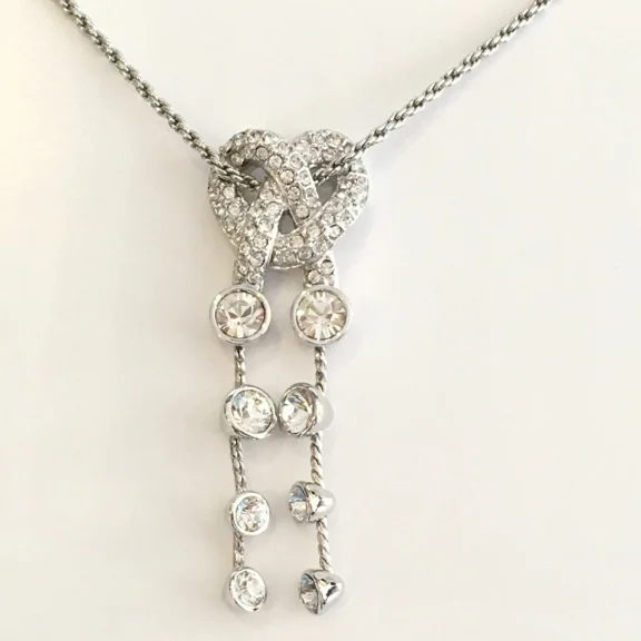 Pre-Owned Swarovski Necklace Costume Crystal Vintage w/ BOX COA - Length 17"