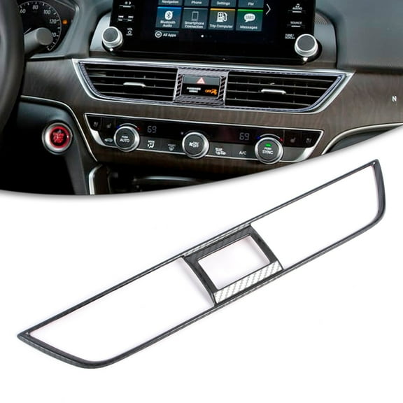 Xotic Tech 1pc Sporty Race Style Carbon Fiber Texture Center Console Dashboard AC Air Outlet Cover Trim Compatible with Honda Accord 2018-2020
