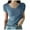 Blue, variant on Annhoo Knit Shirts for Women Summer Slim Short Sleeve V Neck Base Layer Tops Ladies Comfy Soft Stretchy Undershirts