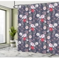 thumbnail image 5 of Ambesonne Floral Shower Curtain, Vintage Style Flower Bouquet, 69"Wx84"L, Dark Indigo and Multicolor, 5 of 5