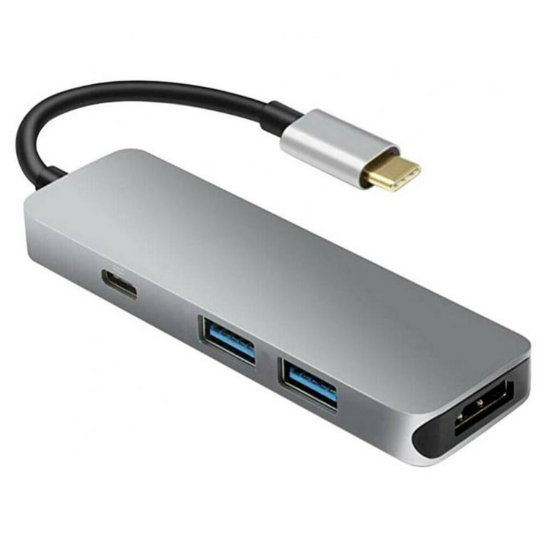Adaptador HDMI USB C Hub para MacBook Pro 2019/2018/2017, MOKiN 5 en 1  Dongle USB-C a HDMI, lector de tarjetas Sd/TF y 2 puertos USB 3.0