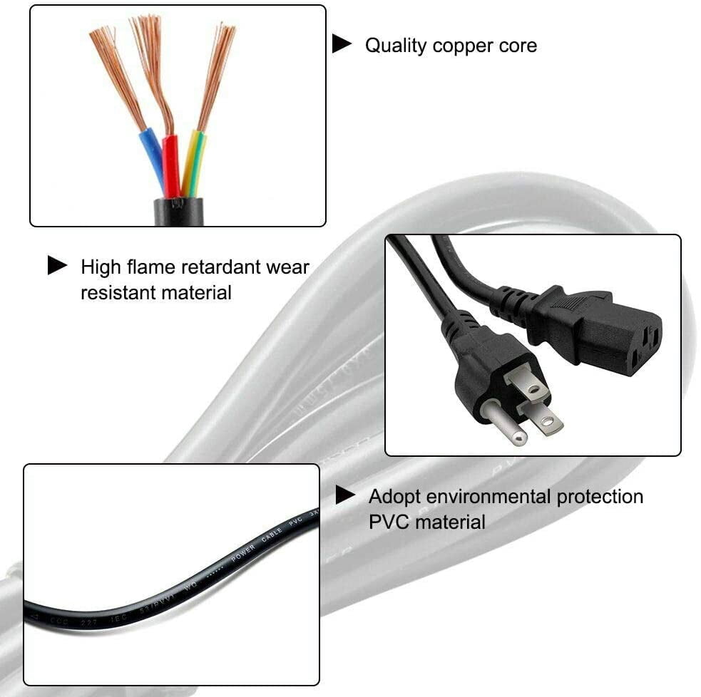 WekityWekity AC Power Cord Cable for 
