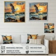 thumbnail image 4 of Designart "Seagull Majestic Soar Painting I" Animals Floater Framed Canvas Art Print, 4 of 7