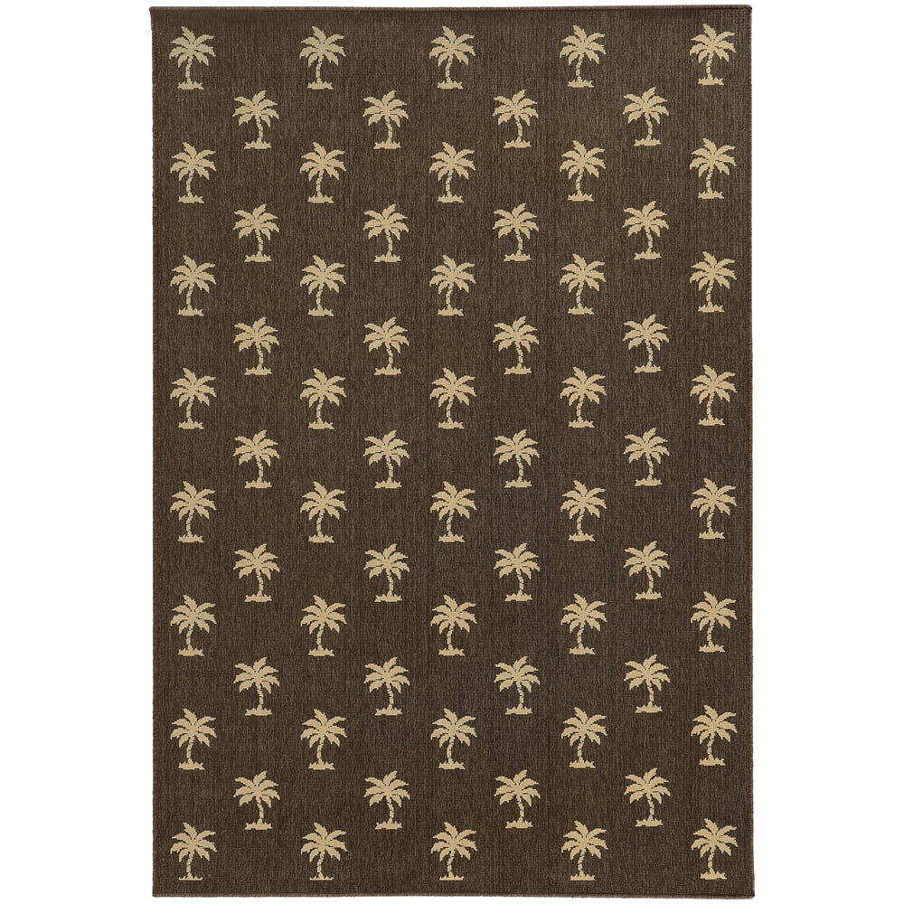 Tommy Bahama Seaside Area Rugs 7126N Contemporary Brown Bordered