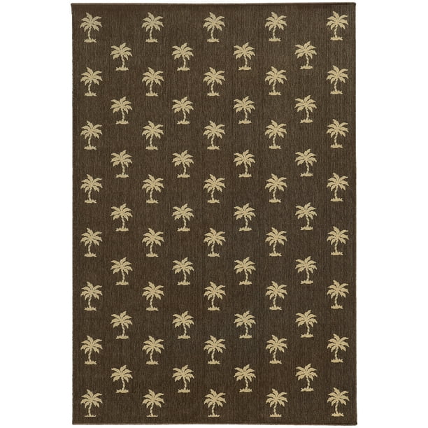 Tommy Bahama Seaside Area Rugs 7126N Contemporary Brown Bordered