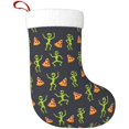 thumbnail image 1 of wonima02 Christmas Stockings 18" Ornaments Candy Bag Stocking for Family Holiday Party Christmas Tree Decoration Pizza, 1 of 1