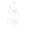thumbnail image 7 of Alora Lighting CH549640MBOP Cassia 6 Light 40" Wide Chandelier - Black, 7 of 7