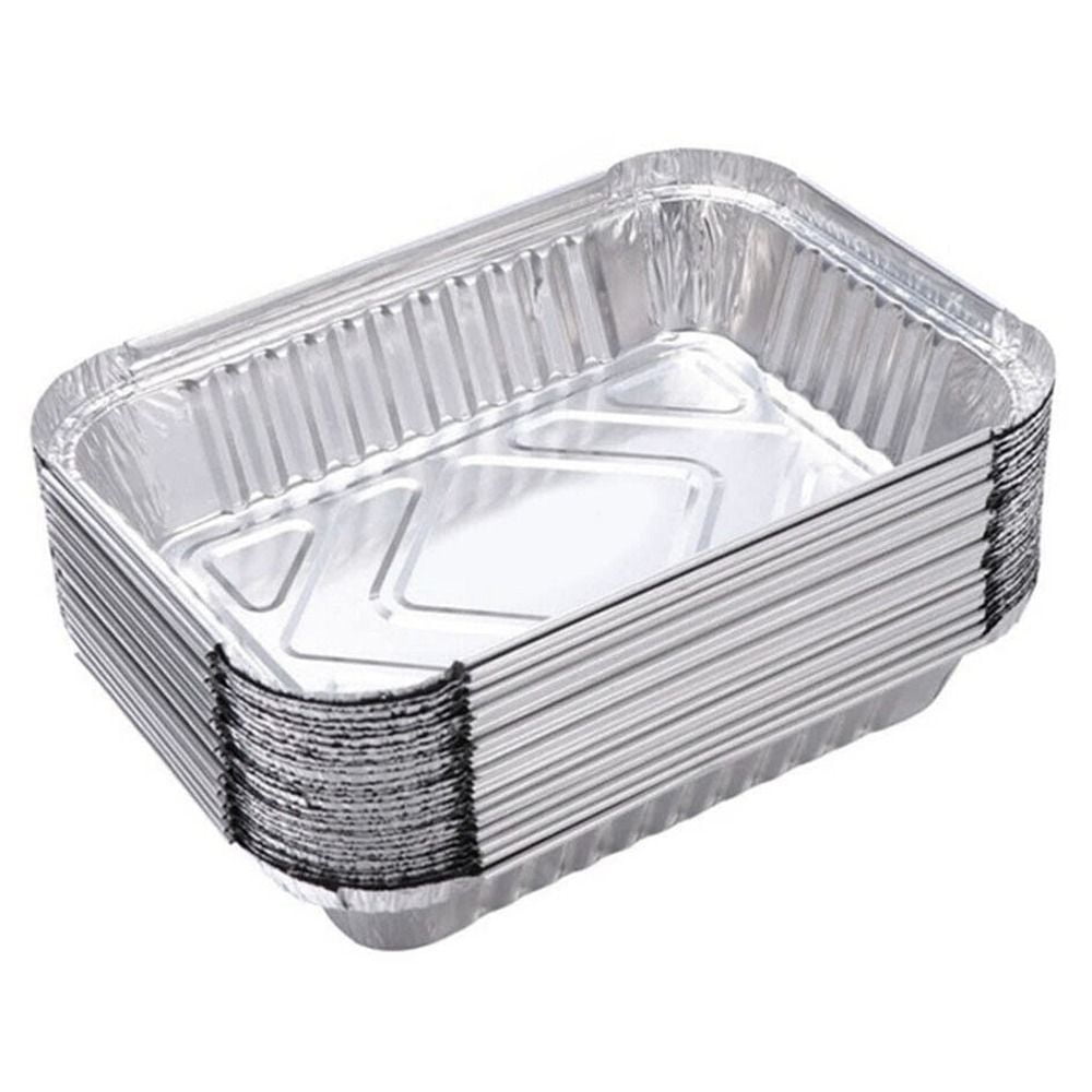30PCS 20CM Square Air Fryer Aluminum Foil Pan Oven BBQ Tray Food Containers  Cakes Kitchen Supplies Lunch Boxes Kitchen Gadget - AliExpress