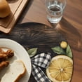 thumbnail image 4 of Round Placemats Lemon Bow 15 inch Set of 4 Table Mats for Dining Table Vintage Style Heat Resistant Non-Slip Kitchen & Home Decorative Place Mat Set, 4 of 8