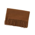 thumbnail image 2 of Miqool Warm Scarf for Women Plain Soft Tassel Long Shawl Wraps Casual Winter Reversible Fleece Cozy Scarves, 2 of 3