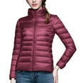 thumbnail image 2 of Winter Coats for Women Lenago Puffer Jacket Long Sleeve Stand Collar Zip Up Quilted Lightweight Down Coat Winter With Pockets Outerwear Jacket Hooded Parka Warm Winter Jackets Gifts for Women, 2 of 6
