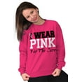 thumbnail image 4 of I Wear Pink For The Cure Warrior Women Plus Size Crewneck Sweatshirt Brisco Brands 4X, 4 of 5