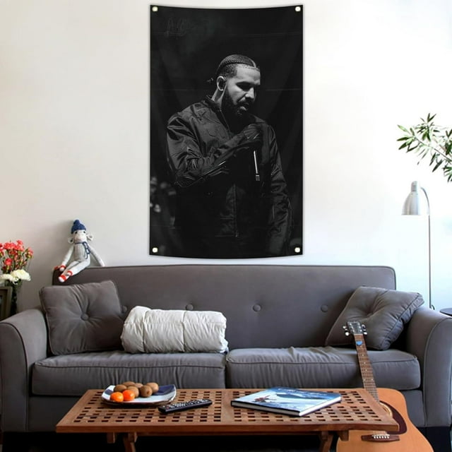 Tapiz de pared Drake Room Aesthetic 150x90 cm en microtela