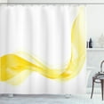 thumbnail image 1 of Ambesonne Yellow and White Shower Curtain, Lines Waves, 69"Wx84"L, Yellow White, 1 of 3