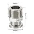 thumbnail image 2 of Unique Bargains Adaptateur de Pinces TC 1 Pouce, Raccords Tri-Clover à Filetage Mâle NPT 3/4 Pieds Adaptateur Hexagonal en Acier Inoxydable 304, 25,2mm, 2 of 5