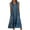 Blue, variant on Brilliant Womens Dresses Plus Size Women's Fashion Casual Round Neck Loose Sleeveless Splicing Dress Summer Blue M-3XL
