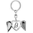 thumbnail image 1 of Llavero de alas de ángel en forma de corazón negro silueta Unbranded, 1 of 3