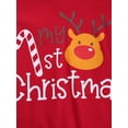 thumbnail image 5 of Musuos Infant Baby Girls Boys Christmas Outfits My First Christmas Hooded Romper Sets, 5 of 7