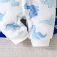 thumbnail image 5 of Odeerbi Baby Boys Girls Dinosaur Fleece Romper Jumpsuit Baby Clothes Baby Spring New Long Sleeve Hooded Bodysuits Blue, 5 of 7