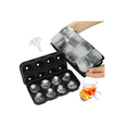 thumbnail image 1 of 2 Piezas Molde Para Hielo Esferas Y Cubos Grandes Con Embudo Xtellar negro, 1 of 4