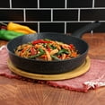 thumbnail image 3 of Korkmaz Ornella Nonstick 10 Inch Aluminum Frying Pan in Granite Black, 3 of 5