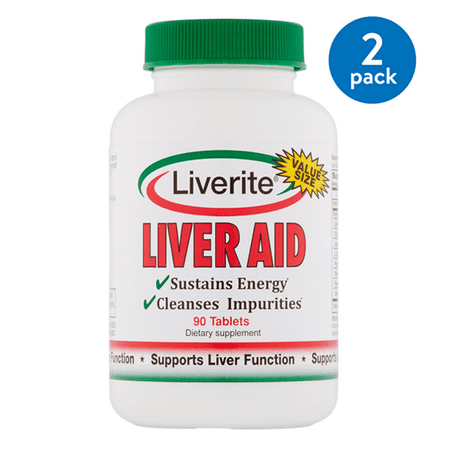 (2 Pack) Liverite Liver Aid Value Size Tablets, 90 (Best Vitamin For Liver Support)