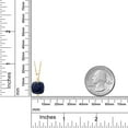 thumbnail image 3 of Gem Stone King 4.60 Ct Cushion Blue Sapphire 18K Yellow Gold Plated Silver Pendant with Chain, 3 of 4