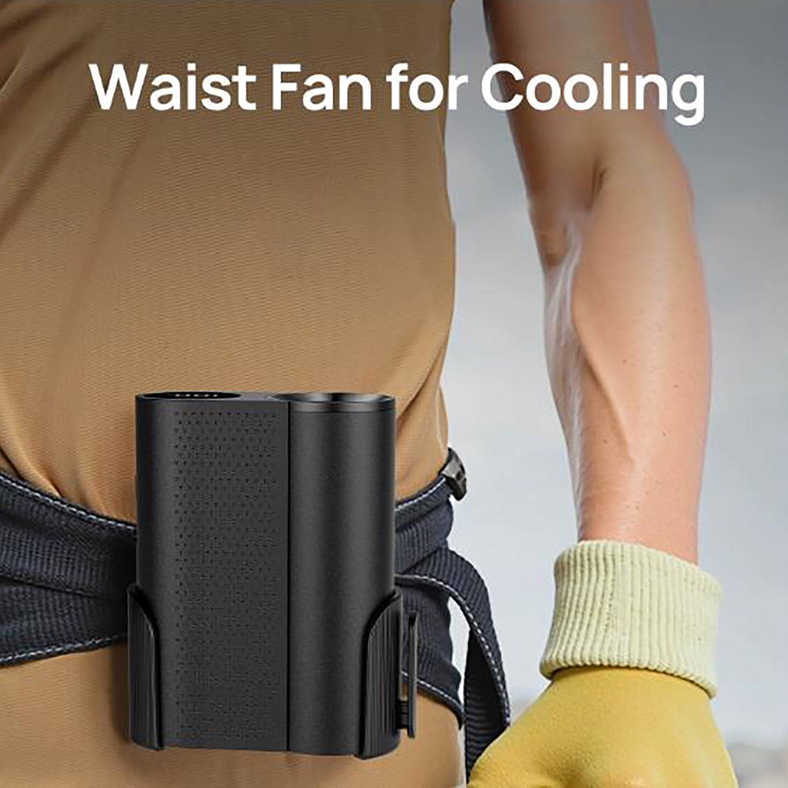 YiJuHui Portable Clip On Fan with 3 Speeds, Rechargeable Wearable Fan for Outdoor, Hands-Free Personal Cooling Fan with Belt Clip and Lanyard, USB Desk Fan for Office Camping Hiking Fishing Kitchen