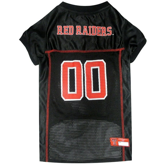 Pets First Collegiate Texas Tech Raiders Football/Basketball Mesh Jersey for Pet Dog. available in 40  Teams - Medium