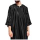 thumbnail image 1 of Bata informal de manga media con cuello en V y estampado a rayas para hombre - Blusa de poliéster y spandex con dobladillo dividido, 1 of 5