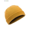thumbnail image 2 of BadPiggies Trawler Beanie Watch Hat Roll up Edge Skullcap Ski Fisherman Beanies Winter Knit Cuffed Cap for Men Women (Yellow), 2 of 7