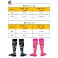 thumbnail image 2 of PULLIMORE 3 Pairs Womens Mens Camo Compression Socks Camouflage Cotton Knee High Athletic Stockings (Black, S/M), 2 of 5