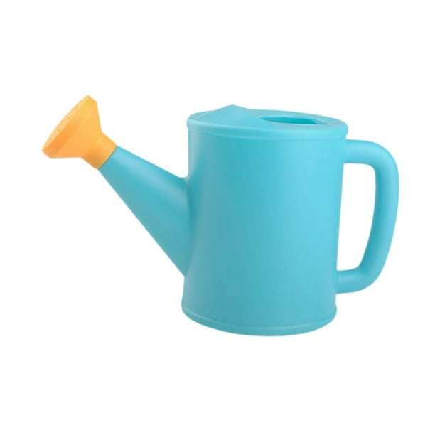 Regadera pequeña para niños, con mango ergonómico y aspersor. Azul