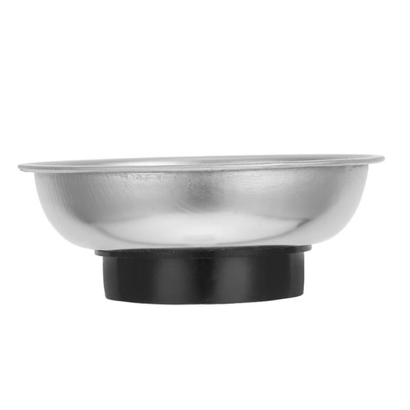 QUMONIN 3 inch Stainless Steel Round Magnetic Parts Tray Bowl Screws Tools Parts Tray Holder Silver