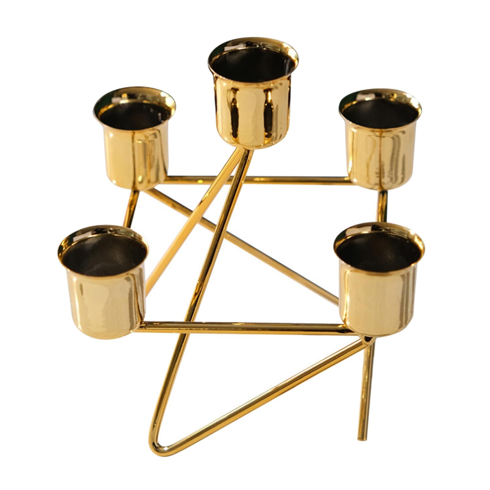 European Style Candlestick Geometric Metal Taper Candles Stand Pillar Candle Holder for Wedding