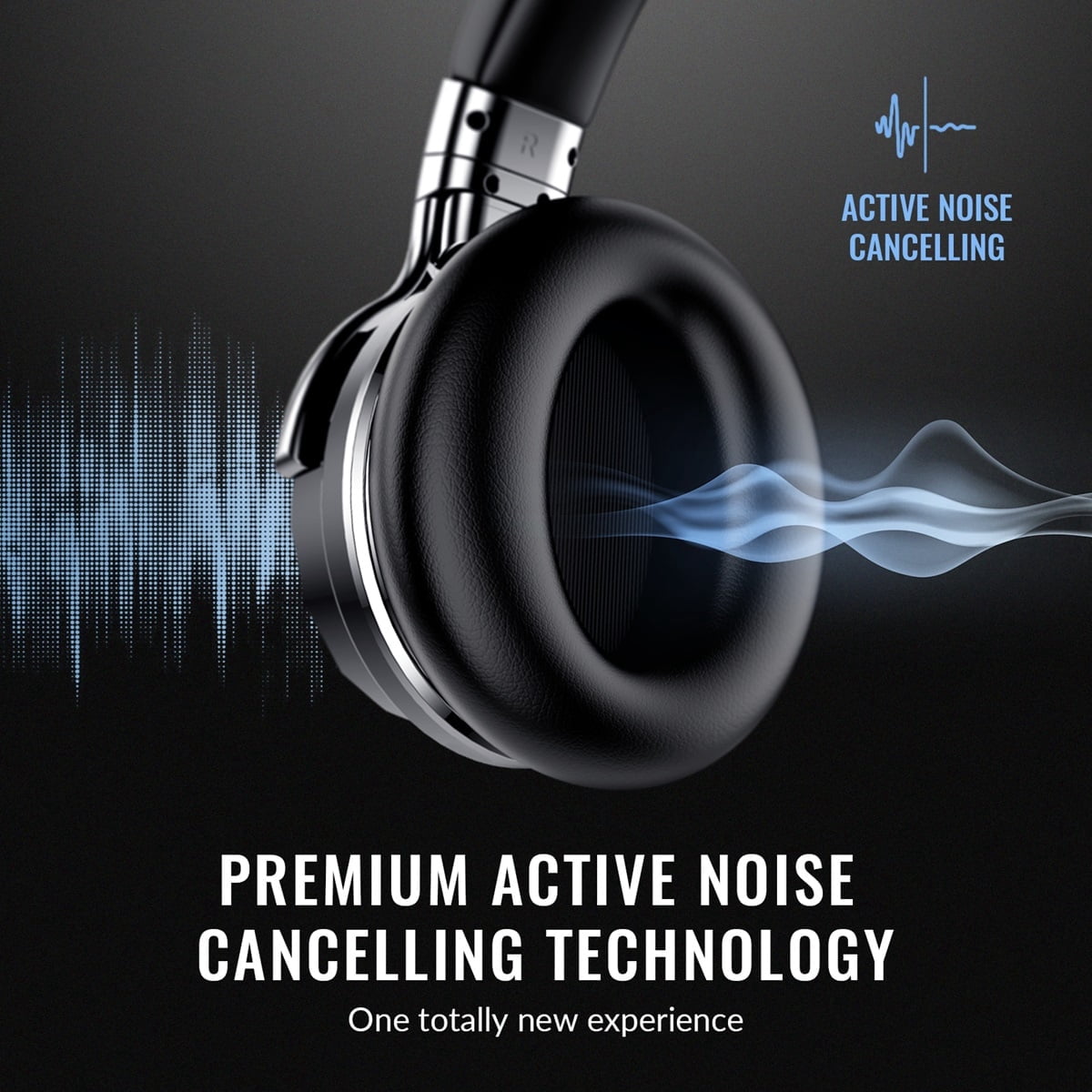 delpattern Bluetooth Headphones Noise Cancelling Wireless Over Ear Headphones with Microphone, 30H Playingtime