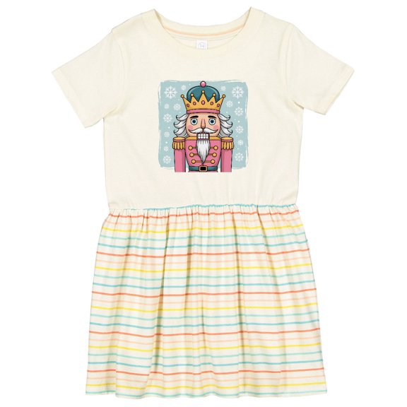 Inktastic Nutcracker Christmas Blue Crown Girls Toddler Dress