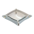 thumbnail image 1 of 2 leather entrance keys minimalist storage tray, desktop jewelry storage box, cosmetics key storage box - Light blue, 1 of 5