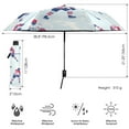 thumbnail image 3 of FORMRS Travel Umbrella Folding Auto Open Close Windproof Rain UV Protection, Blue Ice Hockey, 3 of 8