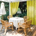thumbnail image 4 of Outdoor Curtains for Patio Waterproof, Boho Flowers Outdoor Privacy Panels Grommet, Yellow Floral Vintage Bohemian Watercolor Blackout Outside Curtains for Porch/Cabana 54"x108", 2 Panels, 4 of 8