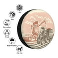 thumbnail image 4 of Fotbe Combine harvester working with tractor Pattern Spare Tire Cover Thickening Universal Fit for Jeep, Trailer, RV, SUV, Truck, Tough Tire Wheel Soft Cover-15 inch, 4 of 6
