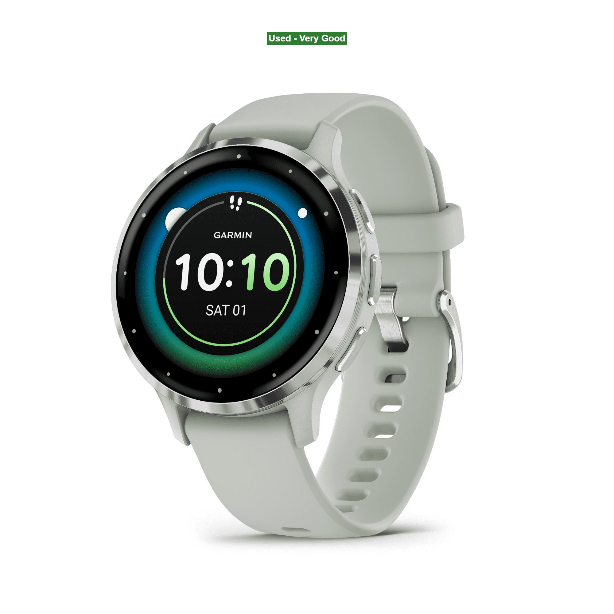 Pre-Owned Garmin Venu 3S, GPS Smartwatch, AMOLED Display, Advanced Health and Fitness Features, Up To 10 Days Of Battery, Sage Gray