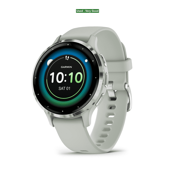 Pre-Owned Garmin Venu 3S, GPS Smartwatch, AMOLED Display, Advanced Health and Fitness Features, Up To 10 Days Of Battery, Sage Gray